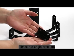 Des supports en acier inoxydable peints en noir pour monture à angle