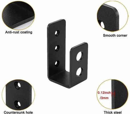 OEM personnalisé en poudre noire revêtue d'estampage métallique porte en forme de U