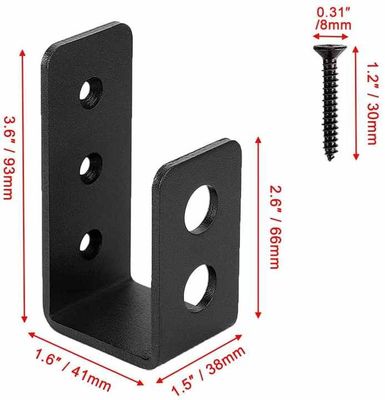OEM personnalisé en poudre noire revêtue d'estampage métallique porte en forme de U