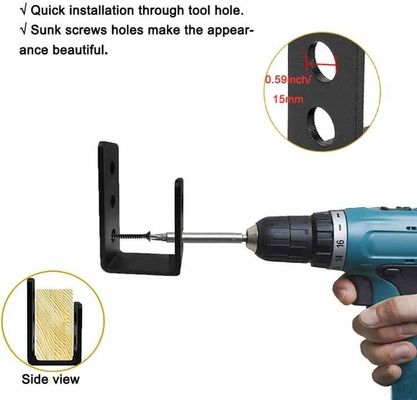 OEM personnalisé en poudre noire revêtue d'estampage métallique porte en forme de U