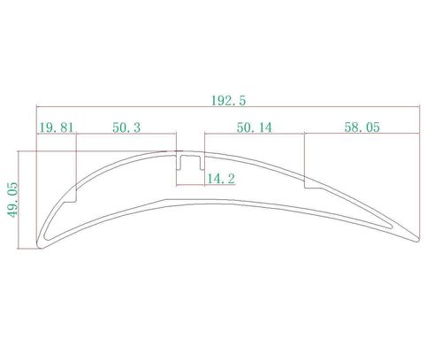Parties d'extrusion en aluminium 6063 sur mesure avec surface anodisée pour les lames de ventilateur