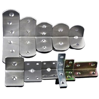 Support d'angle de montage murale en acier inoxydable support d'angle métallique pour bois