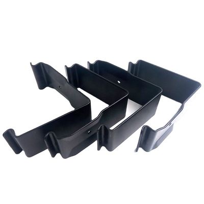 Estampage de tôle, Fabrication personnalisée, revêtement E noir, acier au zinc, contreplaqué réutilisable, boîte en bois, Clip de caisse en métal