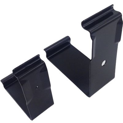 Estampage de tôle, Fabrication personnalisée, revêtement E noir, acier au zinc, contreplaqué réutilisable, boîte en bois, Clip de caisse en métal