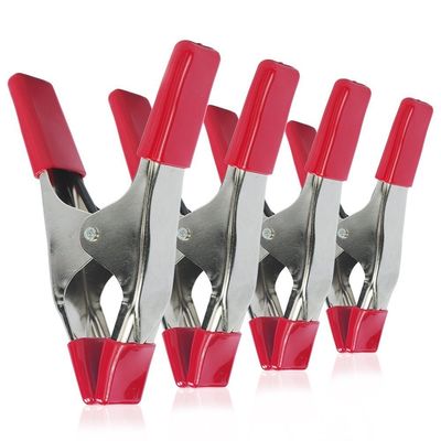 Clampe à ressort métallique avec pointe en caoutchouc pour le travail du bois Clampe à main de ressort métallique