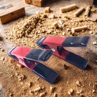 Clampe à ressort métallique avec pointe en caoutchouc pour le travail du bois Clampe à main de ressort métallique