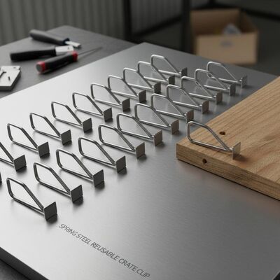 Clip de caisse en forme de V en acier inoxydable réutilisable avec taille personnalisée pour sommier à ressorts en bois