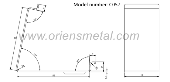 En stock, gros clips galvanisés/enduits en noir C057 recyclables 65Mn en acier au carbone
