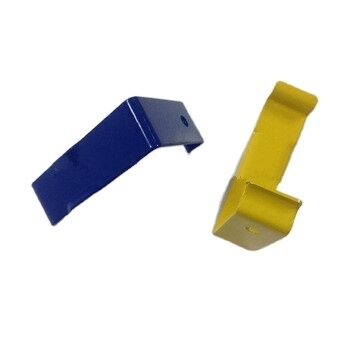 Clips de caisse en poudre pour boîtes en bois - bleu et jaune